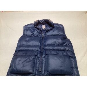 Vintage small A Frostline Kit blue goose down fill zip puffy vest